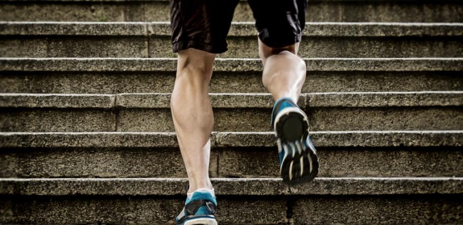 running up stairs